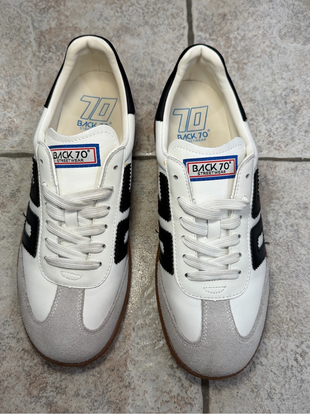 Women’s Back 70 Cloud Sneakers Black and White Sz 41